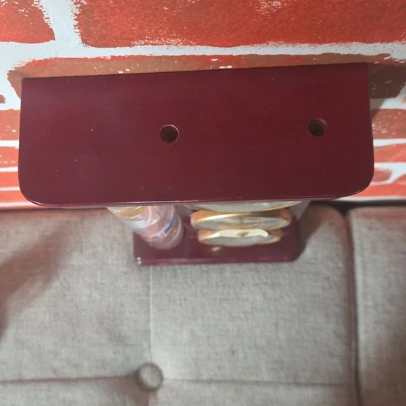 🕑 Elegant Burgundy Galileo Lily Home Analog Weather Station Clock 🕑 - Picture 5 of 9